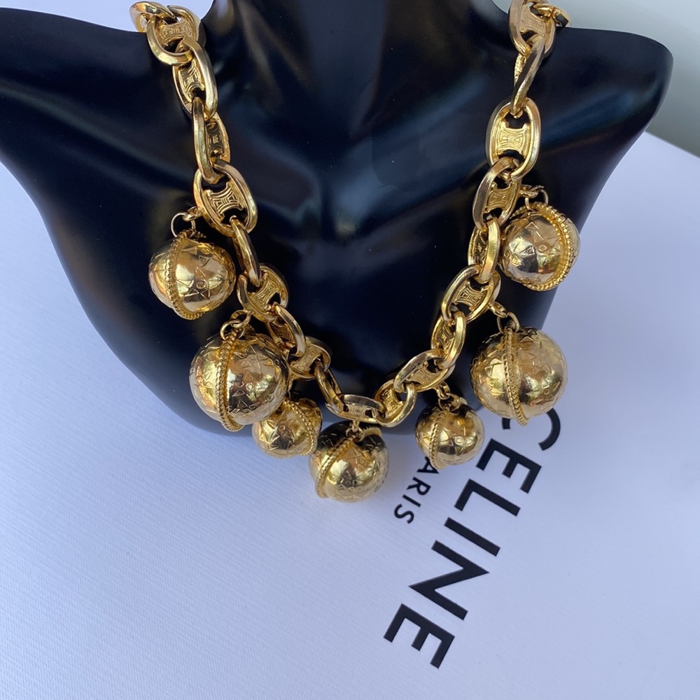 RARE! CELINE Necklace Orbs Stars.Authentic. Statement Piece - Picture 5 of 13